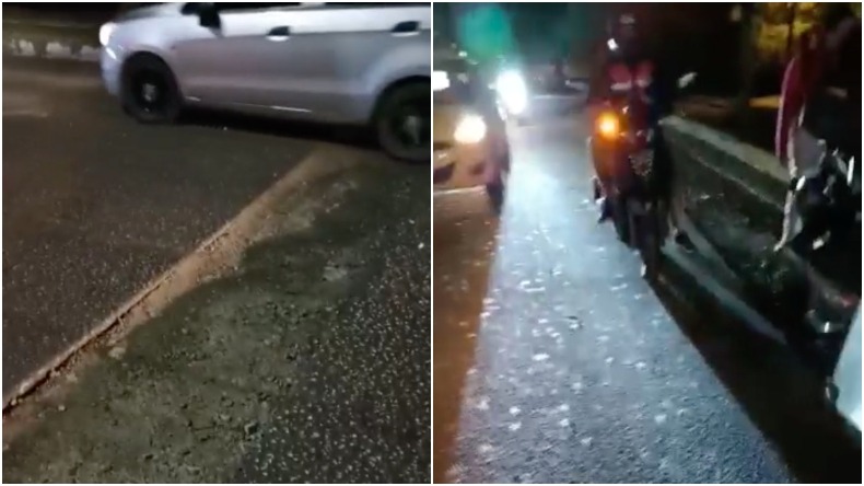Zanja ocasionó la caída de un motociclista en plena avenida Ambalá 