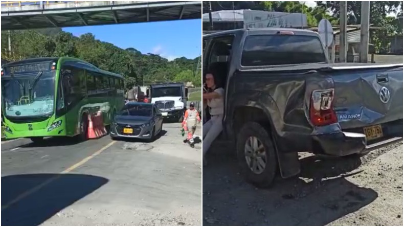 "El bus no respetó un pare y chocó a la camioneta en la que iban niños": reportan accidente en la variante de Ibagué