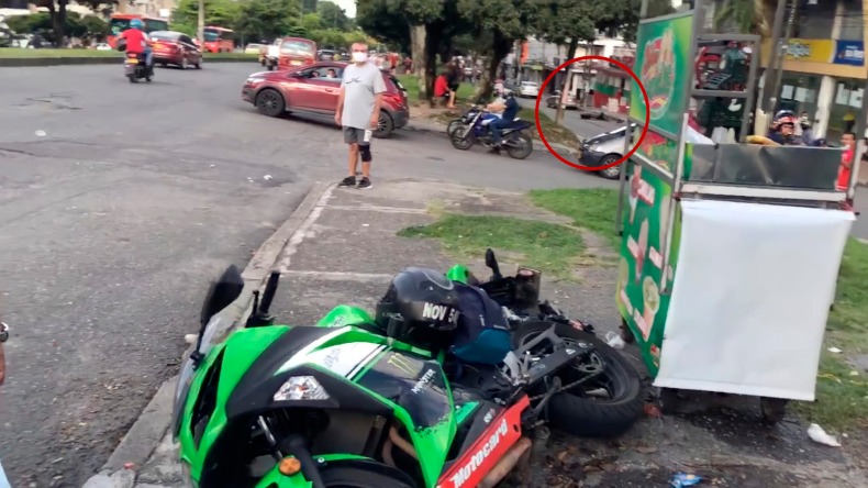 Tres heridos por choque entre motocicletas en la carrera Quinta de Ibagué