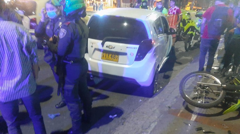 Policías fueron embestidos en Ibagué por conductor en estado tres de embriaguez
