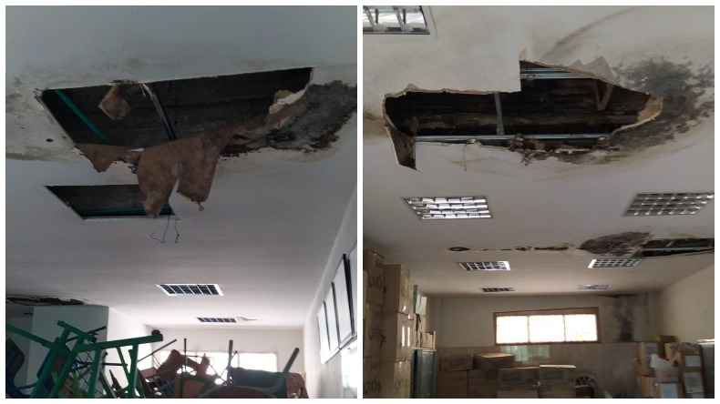 Denuncian que el techo del colegio Guillermo Angulo de Ibagué tiene riesgo de caerse a pedazos
