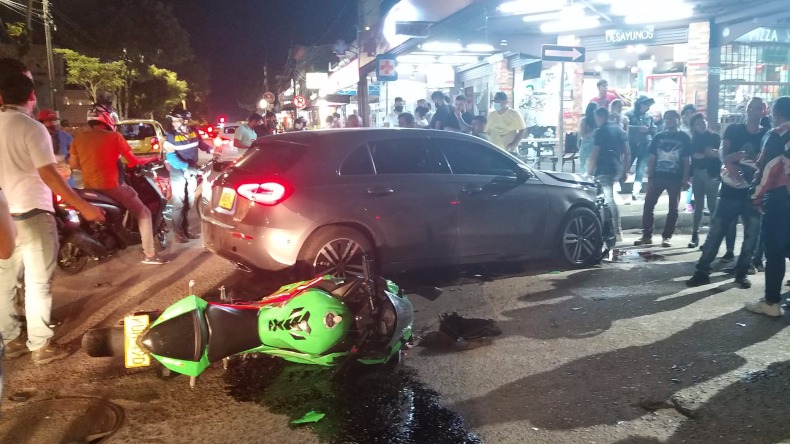 Otro motociclista resulta herido de gravedad por accidente de tránsito en Ibagué