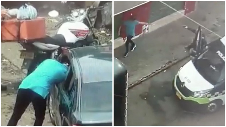 En video: así capturaron a un sujeto que hurtó un celular de un carro en las calles de Ibagué