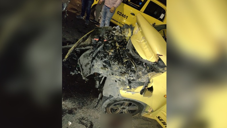 Fuerte accidente en la variante Ibagué-Armenia dejó una persona herida y un vehículo en pérdida total