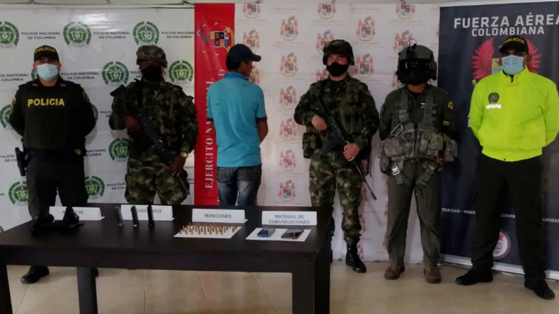 Cae presunto disidente de las Farc encargado de coordinar acciones delictivas en el sur del Tolima