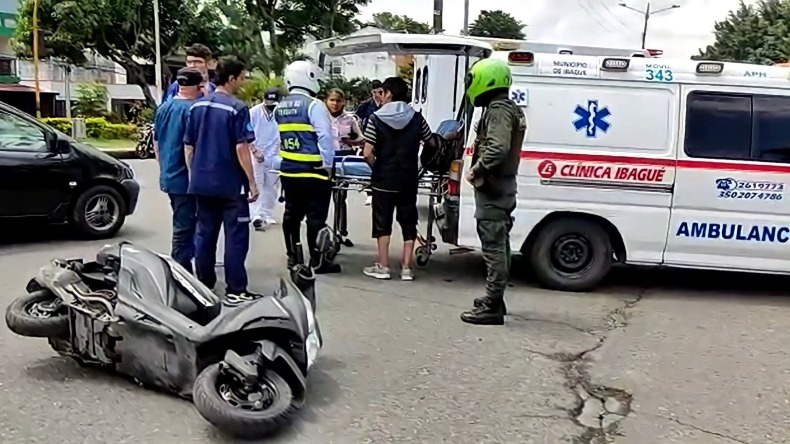 Reportan accidente entre dos motociclistas en la carrera Quinta de Ibagué