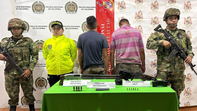 Capturan peligrosos delincuentes que operaban en el sur del Tolima