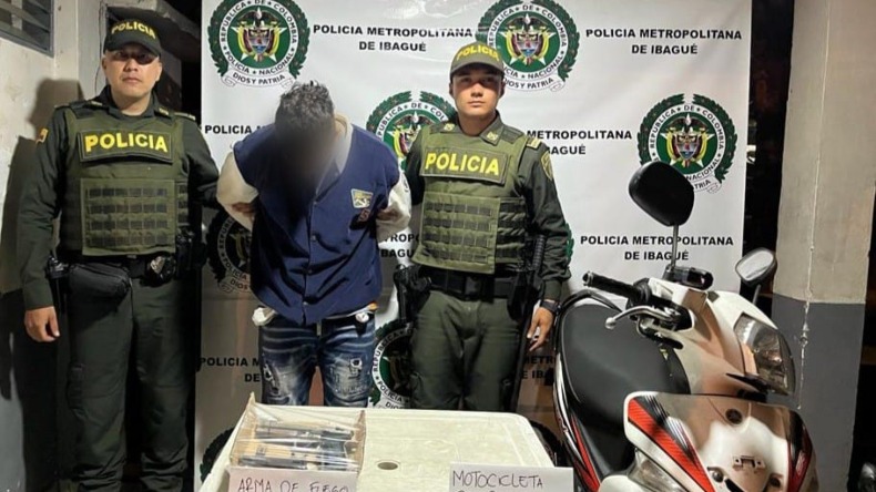 Ladrón se robó una motocicleta en Ibagué, se cayó y fue capturado