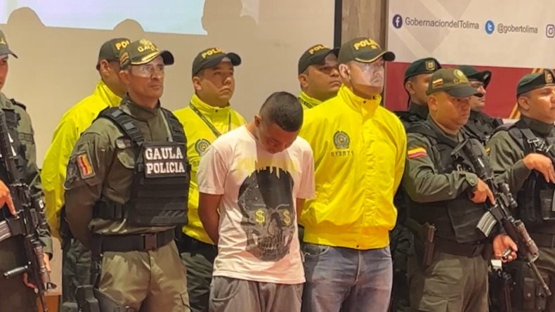 Autoridades capturaron a uno de los sicarios más temidos en el Tolima