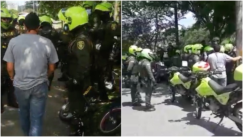 Policías detuvieron a jóvenes que intentaron bloquear el viaducto del Sena en Ibagué 