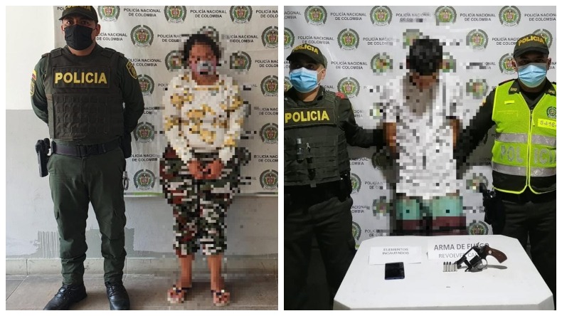 Capturadas dos personas por tráfico de estupefacientes y porte de armas en El Espinal