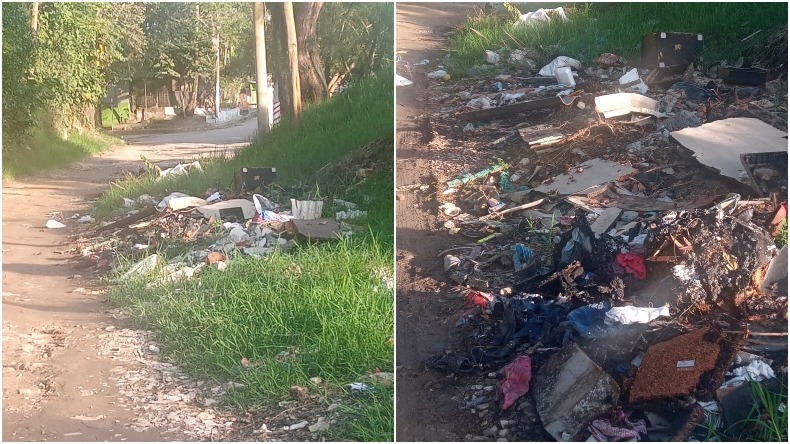 Habitantes de El Limón denuncian que vía que conduce a zona rural se ha convertido en un basurero