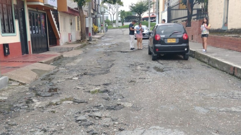 Denuncian el pésimo estado de las calles del barrio Palermo en Ibagué