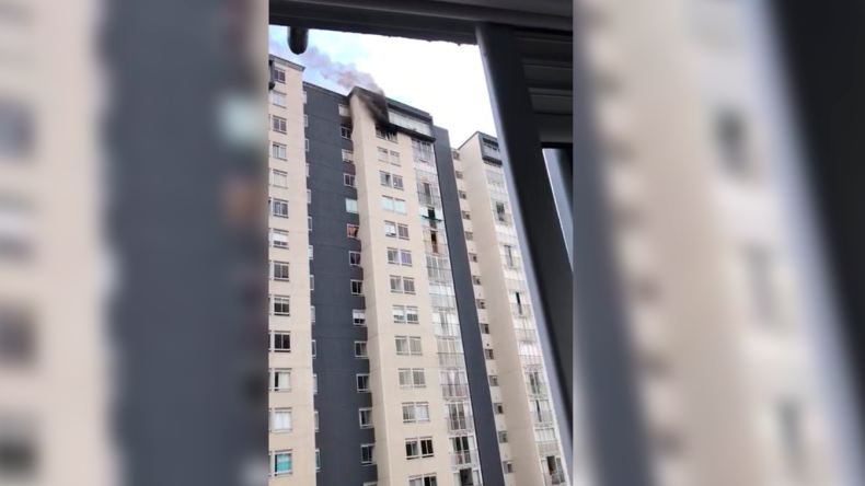 Reportan incendio de un apartamento en el sector de La Samaria en Ibagué