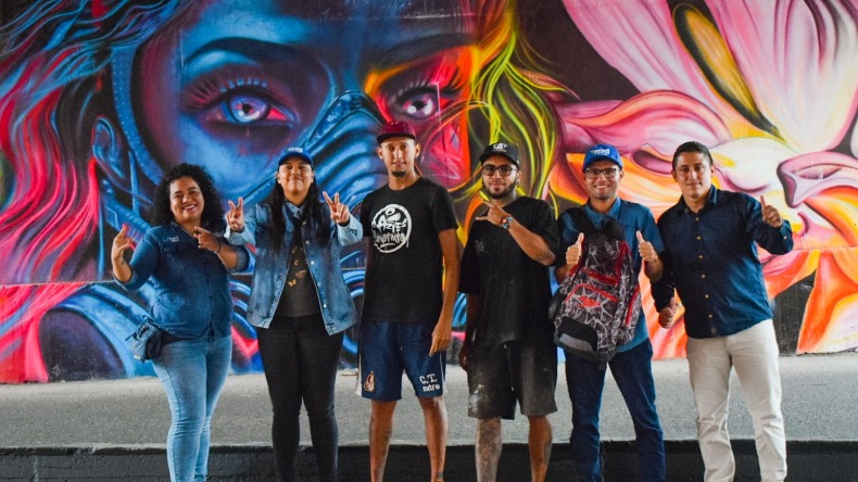 Conozca a los artistas urbanos que embellecieron el puente de la calle 19 en Ibagué