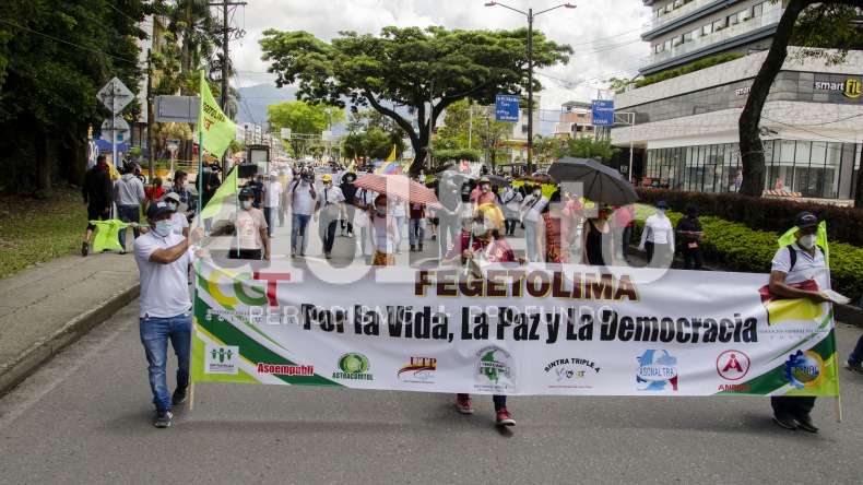 Realizarán tres marchas en Ibagué este miércoles 9 de junio 