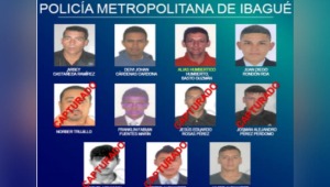 Capturaron a cinco de los delincuentes más buscados de Ibagué