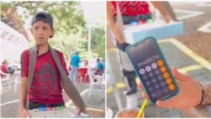 Buscan a un niño vendedor ambulante que se hizo famoso en las redes sociales por sus habilidades matemáticas