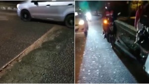 Zanja ocasionó la caída de un motociclista en plena avenida Ambalá 