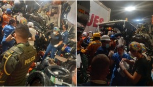 Reportan 34 lesionados y siete fallecidos en choque múltiple en La Línea