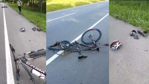 Conductor arrolló a ciclistas y los dejó tirados en La Variante