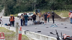 Reportan violento choque entre dos motocicletas en la vía Ibagué - Cajamarca