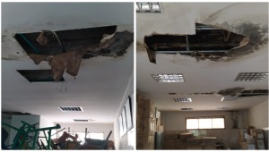 Denuncian que el techo del colegio Guillermo Angulo de Ibagué tiene riesgo de caerse a pedazos