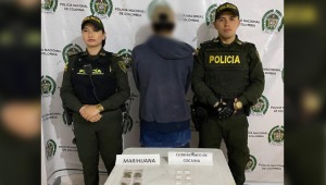 Joven de 19 años fue sorprendido con marihuana y cocaína al norte del Tolima