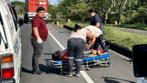 Ciclista sufre accidente en la variante Ibagué - Bogotá