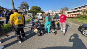 Choque de motocicletas en Ibagué dejó cinco lesionados 