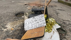 Reportan peligroso hueco en la avenida Ferrocarril de Ibagué