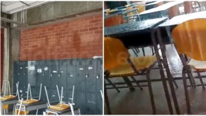 "Llueve más adentro que afuera": denuncian mal estado del colegio Celmira Huertas a seis meses de ser entregado
