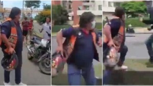Motociclista se enfrentó a manifestantes en la calle 60 de Ibagué 