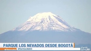 Así se vieron los nevados del Tolima, Santa Isabel y Ruíz desde Bogotá