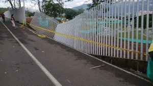 Cerramiento del Parque Deportivo cedió por obras del Tejódromo 