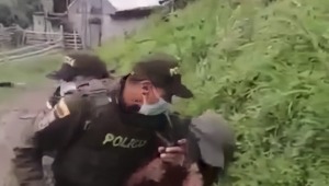 Campesinos de Herveo y policías se enfrentaron con machetes y bolillos