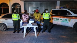 Capturan a dos hombres por transportar cocaína en un vehículo en Guamo