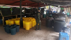 Autoridades desmantelaron laboratorio de cocaína en zona rural de Icononzo 