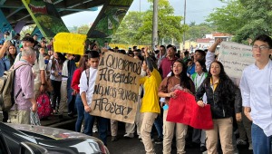 Aprendices del Sena protestan por falta de insumos de práctica