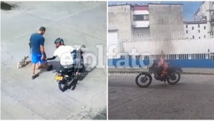 Ciudadanos quemaron motocicleta de un ladrón en el barrio La Francia